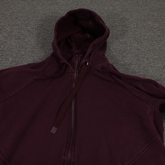 Athleta Hoodie Womens 1X Purple Full Zip Fleece High Neck Thumbholes Pockets - Picture 2 of 11